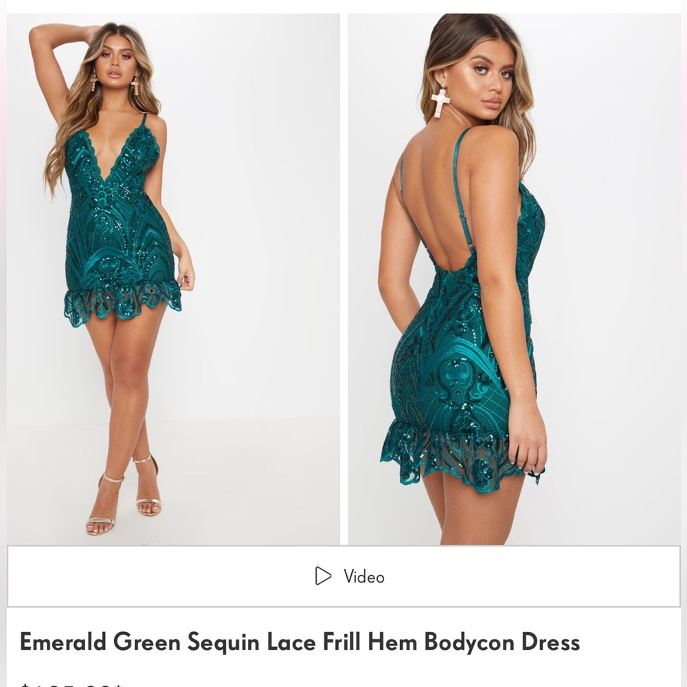 NWT PLT plunge sequin dress